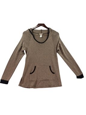 Fashion Magazine Striped Hooded Sweater Tunic